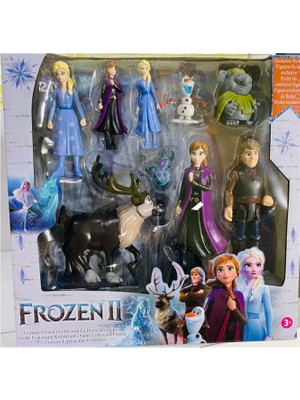 Frozen Karlar Ülkesi Karakter Figür Oyuncak Seti 9 Parça Elsa Anna Olaf Kristoff Bulda Sven Bruni