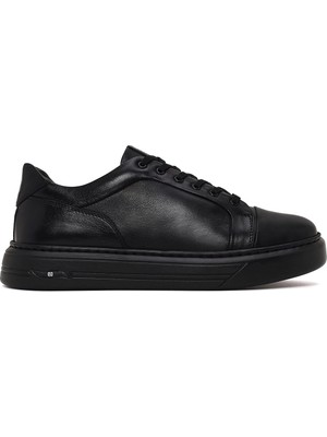Derimod Erkek Siyah Bağcıklı Kalın Tabanlı Deri Sneaker WM650011DV