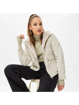 Only 15208777 Onldahlıa Rev. Fur Jacket Pumıce Stone Kadın Mont