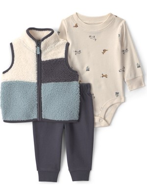 Carter's Erkek Bebek Yelekli Set 3 Ay-24 Ay Mavi