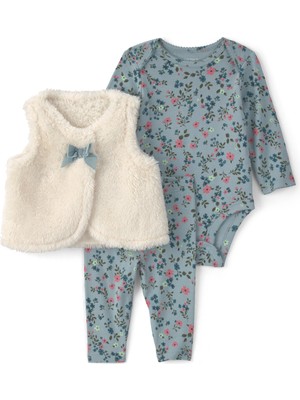 Carter's Kız Bebek Yelekli Set 3 Ay-24 Ay Mavi