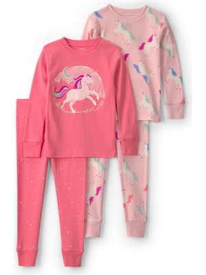 Carter's Kız Bebek 4'lü Pijama Set 12 Ay-24 Ay Pembe