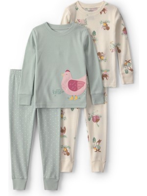 Carter's Kız Bebek 4'lü Pijama Set 12 Ay-24 Ay Yeşil