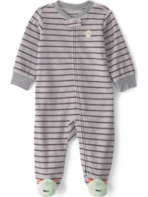 Carter's Erkek Bebek Polar Tulum Yenidoğan-9 Ay Gri