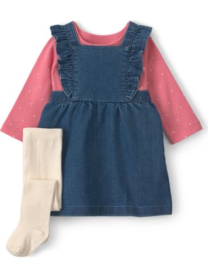Carter's Kız Bebek Salopet Set 3 Ay-24 Ay Mavi