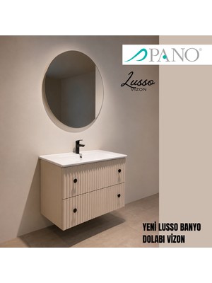 Pano Lusso Banyo Dolabı 65 cm Vizon