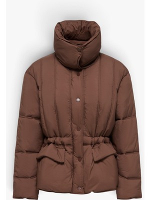 Only Onlelma Puff Jacket Otw Kadın Kahverengi Mont - 15373225