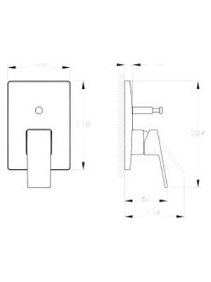 VitrA Artema Minimax Square A4373229 Ankastre Banyo Bataryası, Soft Bakır