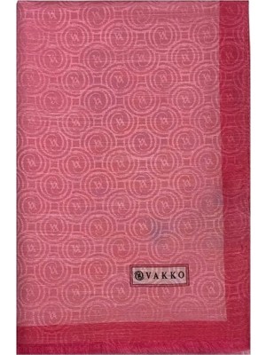 Vakko Helezon  Pamuk Ipek Şal 41728-PEMBE