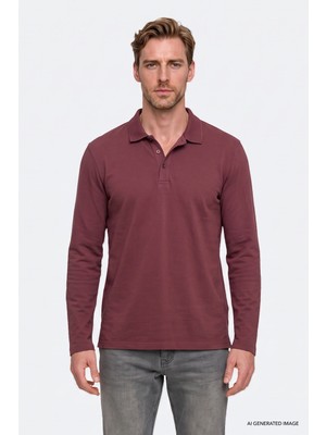Altınyıldız Classics %100 Pamuk Standart Fit Normal Kesim Polo Yaka Sweatshirt