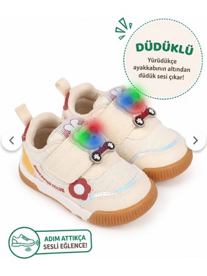 Rocky Sport Masha Ortopedik Ilk Adım Bebek Ayakkabısı Işıklı Düdüklü
