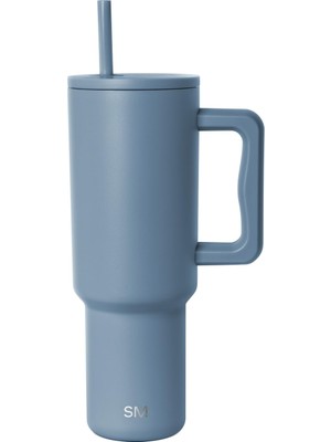 Simple Modern 40 Oz Saplı ve Hasır Kapaklı Bardak | Yalıtımlı Bardak Yeniden Kullanılabilir Paslanmaz Çelik Su Şişesi Seyahat Kupası Bardak Tutucu Dostu | Kadın Erkek Ona Hediyeler | Trek Koleksiyonu