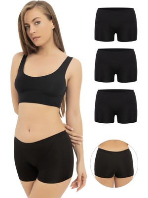 Arma Yıldız Basic Lazer Kesim Dikişsiz Kadın Boxer Külot 3'lü Paket