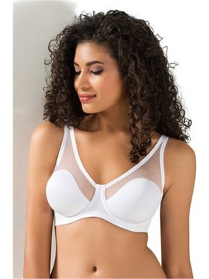LE JARDIN Tül Kaplı Soft Cup Sütyen 9200-b-BEYAZ-95