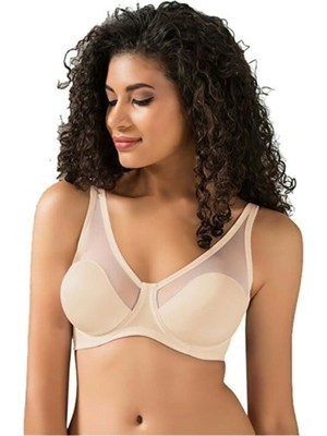LE JARDIN 9200-b Tül Kaplı Soft Cup Sütyen Ten-TEN-95C