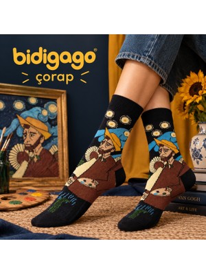 Bidigago Van Gogh Tablo Desenli Unisex Çorap