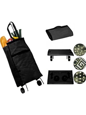 Varsoph Portatif Katlanabilir Pazar Arabası 75X35 (5468)
