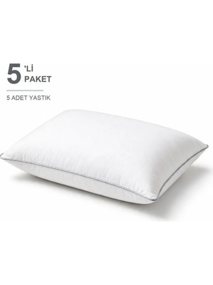 Binna Soft Cloud Support Biyeli Yastık 5'li Paket 50X70 cm 1100 gr Boncuk Silikon Elyaf Dolgulu - Gümüş