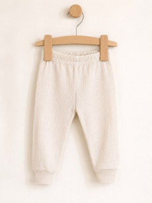 H&C Cool Boy H&c Bebek Patiksiz Alt Pantolon %100 Pamuk Esnek Fitilli Ribana 0-36 Ay