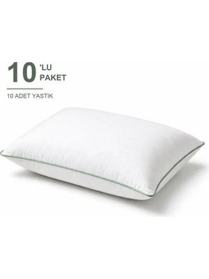 Binna Soft Cloud Support Biyeli Yastık 10'li Paket 50X70 cm 1200 gr Boncuk Silikon Elyaf Dolgulu - Adaçayı
