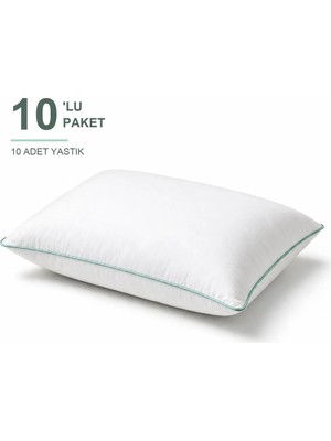 Binna Soft Cloud Support Biyeli Yastık 10'li Paket 50X70 cm 1200 gr Boncuk Silikon Elyaf Dolgulu - Mint Yeşili