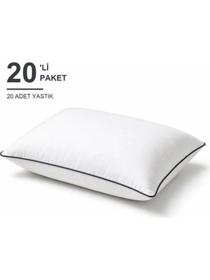 Binna Soft Cloud Support Biyeli Yastık 20'li Paket 50X70 cm 1200 gr Boncuk Silikon Elyaf Dolgulu - Antrasit