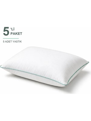 Binna Soft Cloud Support Biyeli Yastık 5'li Paket 50X70 cm 1100 gr Boncuk Silikon Elyaf Dolgulu - Mint Yeşili