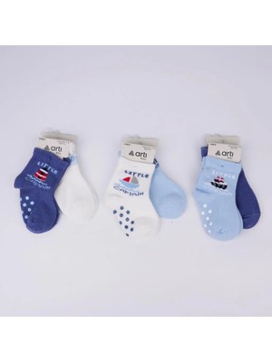 Katamino Filip 2'li Abs'li Erkek Bebek Soket Çorap K44143 Asorti