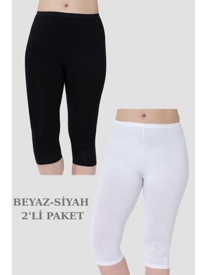 Arma Yıldız Kadın Kapri Tayt 2'li Pamuklu Likralı