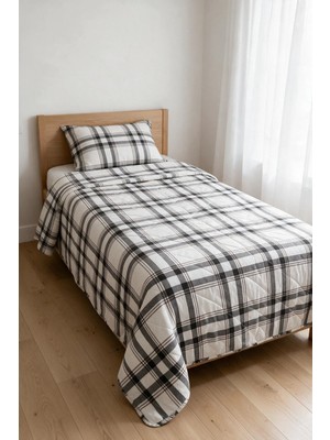 Binna Soft Kapitone Çok Amaçlı Tek Kişilik Yatak Örtüsü ve Yastık Kılıfı Seti 150X220 cm