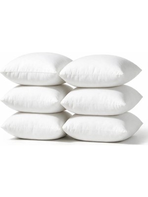 Binna Soft Kırlent Içi 6'lı Paket 300 gr Silikon Elyaf Dolgulu Beyaz - 41X41 · 42X42 · 43X43 · 44X44