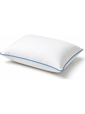 Binna Soft Eco Biyeli Yastık 50X70 cm 600 gr Boncuk Silikon Elyaf Dolgulu - Mavi