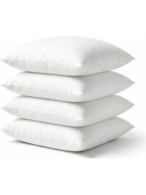 Binna Soft Kırlent Içi 4'lü Paket 300 gr Silikon Elyaf Dolgulu Beyaz - 41X41 · 42X42 · 43X43 · 44X44
