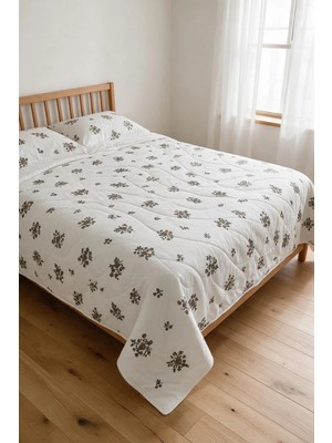 Binna Soft Kapitone Çok Amaçlı Çift Kişilik Yatak Örtüsü ve 2 Yastık Kılıfı Seti 200X220 cm
