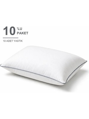 Binna Soft Cloud Support Biyeli Yastık 10'li Paket 50X70 cm 1100 gr Boncuk Silikon Elyaf Dolgulu - Gri