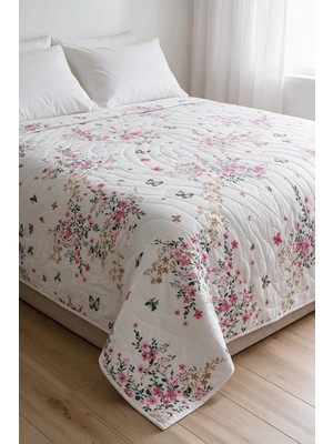 Binna Soft Kapitone Çok Amaçlı Çift Kişilik Yatak Örtüsü 200X220 cm