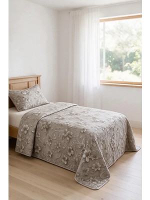 Binna Soft Kapitone Çok Amaçlı Tek Kişilik Yatak Örtüsü ve Yastık Kılıfı Seti 150X220 cm