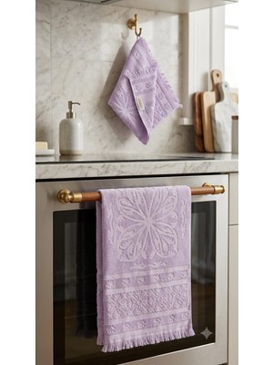 Altınbaşak (2 Li Havlu Seti) Süper Soft Kadife Doku Lüks Coton Jakarlı Havlu Seti %100 Pamuk 50X100 ve 30X50 cm