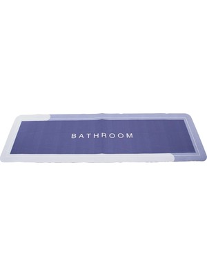 Varsoph Dikdörtgen  Düz Renkli Su Emici - Sihirli  Banyo Paspası  Elastik  116 x 37.5cm (5468)