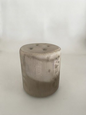 Modern Vizon Kadife Puf / Yuvarlak Oturma Pufu