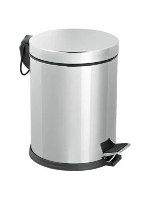 Varsoph Pedallı 8lt Krom Metal Çöp Kovası (5468)