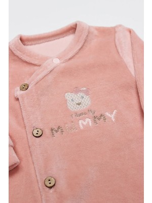 Bistyle Tulum Kadife I Love Mummy 15123 Pembe