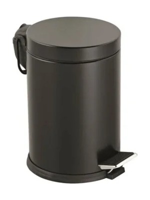 Varsoph 3lt Siyah Pedallı Metal Çöp Kovası (5468)