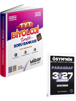 Anla Kazan Yayınları 2027 Miray 2027 Yks Tyt Biyoloji Tematik Marif Modeli Soru Bankası+Evp Akademi Paragraf