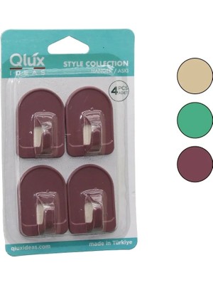 Varsoph 4pcs Dome Askı No-1 Rekli Plastik Yapışkanlı Montaj (5468)