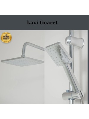 Happy Trend Robot Yağmurlama Duş Seti, Fleko Banyo Bataryası 2li Modern Set (Krom Hawai 2 Li Set)