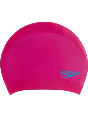 Speedo Long Hair Cap Ju Çocuk Uzun Saç Yüzücü Bonesi 8-12809F953 Pembe