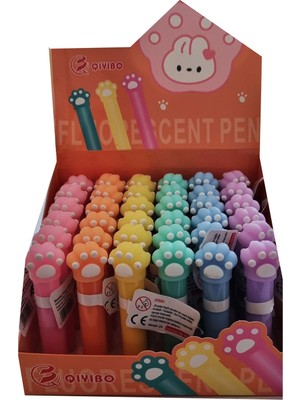 Modellino 36 Adetli Paket Toptan 6 Renk Büyük Boy Qiyibo Pati Pastel Fosforlu Kalem