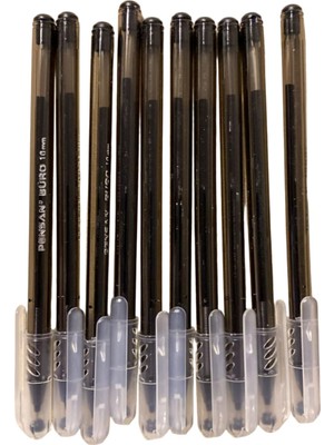 Pensan Büro 1.0mm Siyah Tükenmez Kalem 10'lu Set Ofis Okul Kalemi
