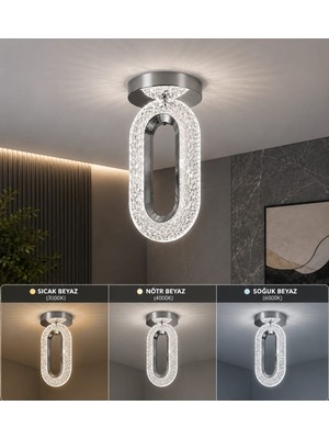 Tavion Lighting Asel Plafonyer Avize 3 Renk LED Isıklı Kumandalı Salon Oturma Odası Avize